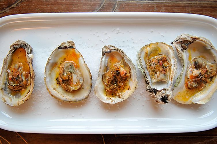 Oysters with Rosemary Citrus Butter